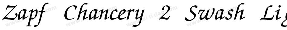 Zapf Chancery 2 Swash Light Italic字体转换
